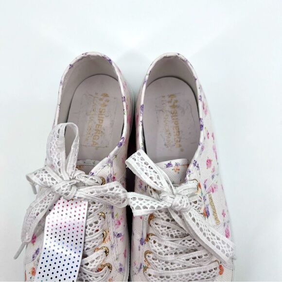 NWT LoveShackFancy × Superga Sneaker Floral Shoes Size 10 - Picture 12 of 13